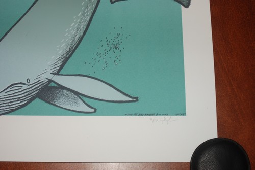 Jay Ryan Our Planet Is Blue Planet Poster UK Tour Blue Whale Art Print S/# 350 - Picture 5 of 5