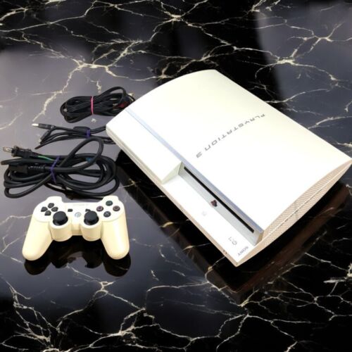 PlayStation 3 40GB Ceramic White Black CECHH00 Console PS3 select color tested - Picture 24 of 25