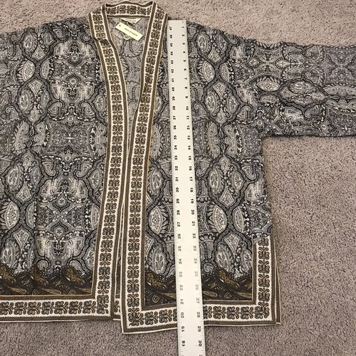 Max Studio Cardigan Kimono Paisley Top Womens Sz Medium M Open Boho NWT New $88 - Picture 10 of 12
