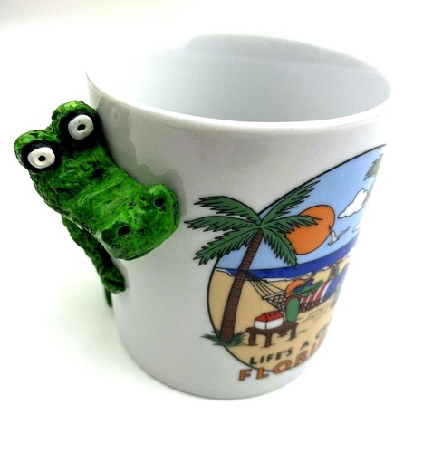 Tazza tazza Florida Lifes a croc gator CHIPPATA 1993 bevanda da collezione caffè tè - Foto 5 di 8