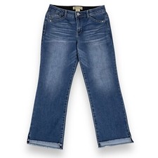 Democracy Jeans Women 8 30x26 Blue Ab Technology Raw Cuff Stretch