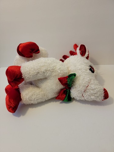 Dan Dee Soft Expressions Holiday Friends Christmas White Reindeer Plush 12" - Picture 6 of 11