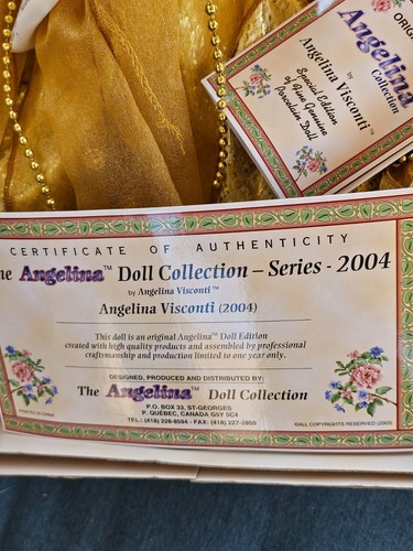 Muñeca Timeless Treasures Angelina Collection 2004 edición limitada porcelana 16" - Imagen 8 de 9