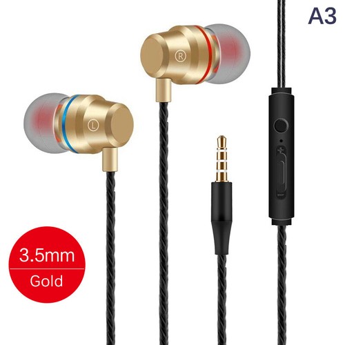 Universal 3.5mm Wired Headphones In-Ear Stereo Earphones Headset With Microphone - Zdjęcie 15 z 17