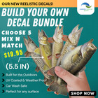 UV Fish Decals Bundle – Waterproof Vinyl Stickers for Boat, Car, Tumbler -more