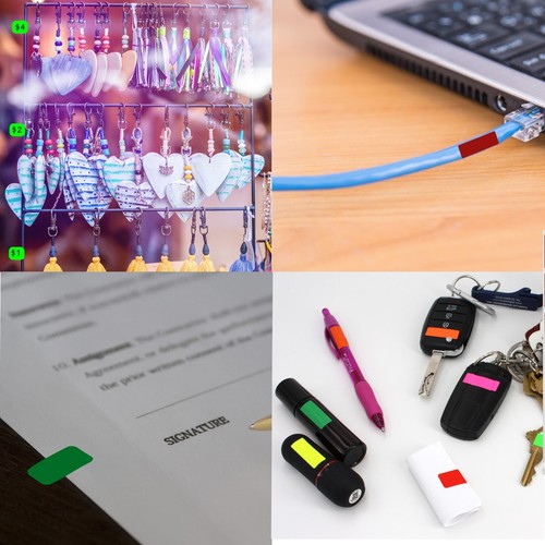 Neon Red Rectangle Label in Various Sizes (25MMx10MM-100MMx50MM)15 Sheets  - Picture 6 of 19