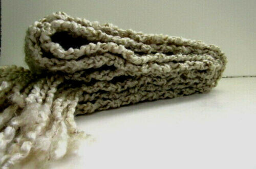 Brown &Black Scarf 79x7 Long & Wide Chunky Handmade Crochet Knit Unisex Gift - Picture 7 of 9