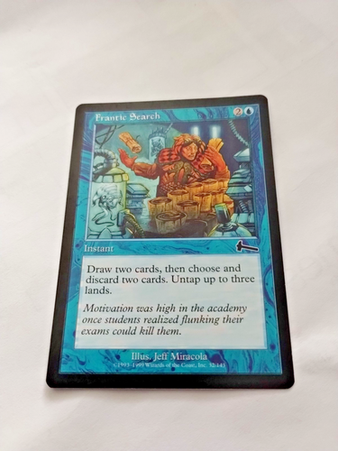 MTG Frantic Search Urza's Legacy Regular Common - Some Edge Wear - See Pics - 第 2/7 張圖片