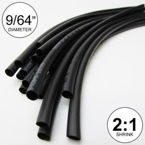 14x9"= 10 ft 9/64" ID White Heat Shrink Tube 2:1 ratio wrap inch/feet/to 3.5mm 