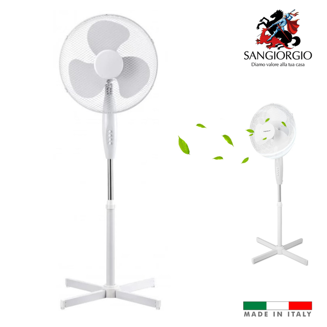 Ventilatore a colonna piantana da terra 3 velocità 40W altezza regolabile Ø 40cm Ventilatore a colonna piantana da terra 3 velocità 40W altezza regolabile Ø 40cm