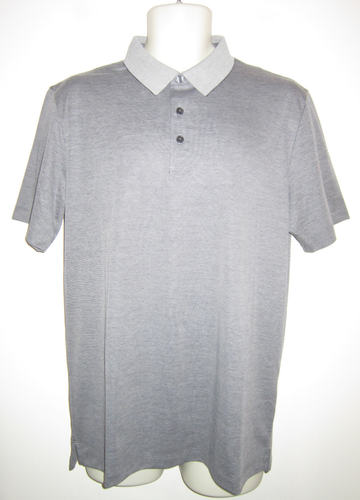 THEORY " Atlas Pique 2 " Polo Shirt Slim Fit Black / White Sz L $125 - Picture 2 of 10