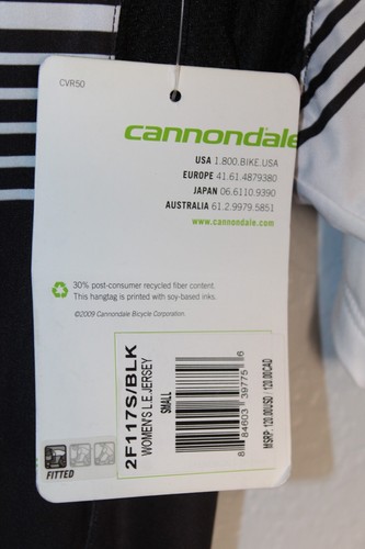 NEW Cannondale Women's L.E. Cycling Jersey Size Small Black Pink Full Zip 2F117 - Picture 5 of 6