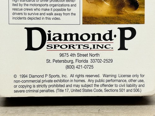 Vtg 1994 Diamond Sports And They Waked Away IV VHS Racing Cars Accidents - Picture 5 of 9
