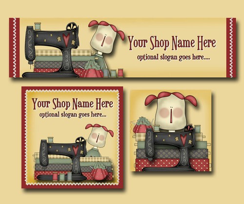 Ebay Store Billboard Banner Design with Matching Logo - Sewing Annie - Crafts - Picture 2 of 2