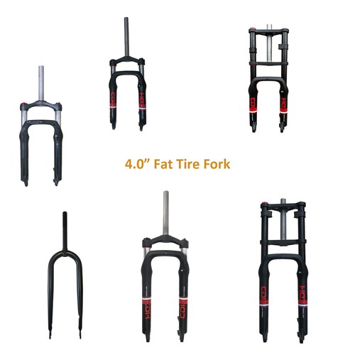 4.0" Fat Tire Fork for 20"/26" Bike, Suspension Fork 4.0 inch Bicycle/E-Bike - Picture 1 of 29