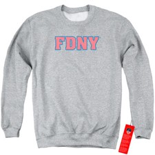FDNY Sweatshirt New York Fire Dept Logo Heather Pullover