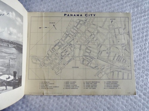 sOUVENIR OF THE PANAMA CANAL MIRAFLORES LOCKS ZONE VINTAGE ANTIQUE BOOK neocurio - Imagen 7 de 11