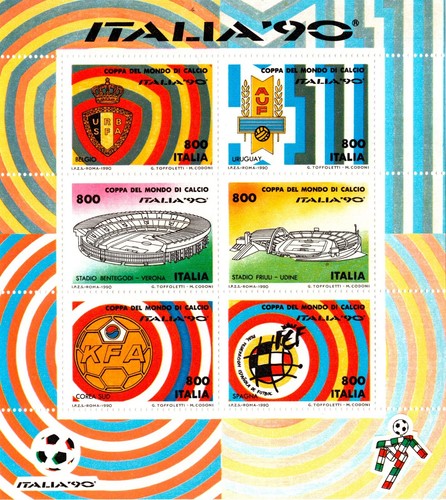 REPUBBLICA 1990 - Coppa del mondo di calcio (MNH**) - Imagen 5 de 6
