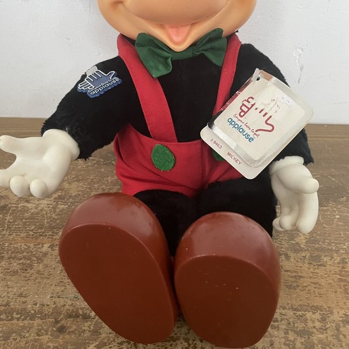 Vintage Applause Christmas Santa Mickey Mouse Disney Plush Doll - Picture 8 of 14