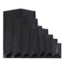 500pcs Flat Black Foil Open Top Mylar Bags Pouches Variety Sizes A616