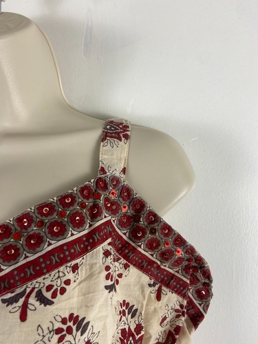 F&F size 18 womens summer top red mix shoulder strap 100% cotton - Picture 6 of 14