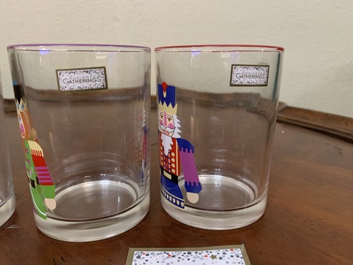 Shannon Godinger Nutcracker Double Old Fashioned Glasses 11 oz Set of 4 NIB - Picture 8 of 17