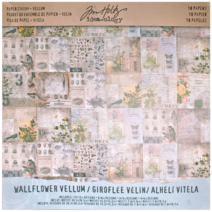 Tim-Holtz-Idea-ology-Paper-Stash-Vellum-Wallflower-18-Sheet-Pack-12-x-12-689