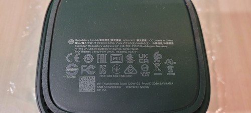 Estación de acoplamiento HP Thunderbolt Dock 120W G2 3DB43AV#ABA HSN-IX01 - NUEVA CAJA ABIERTA - Imagen 4 de 8