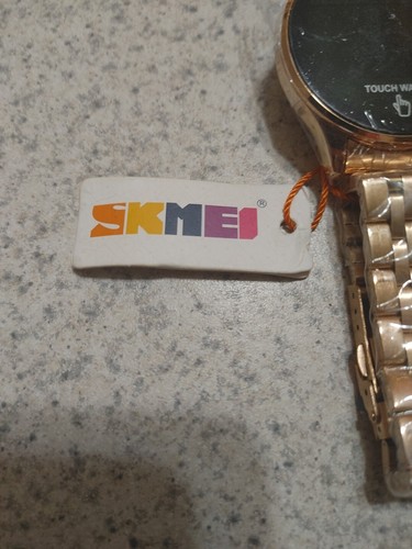 SKMEI Men LED Watch Fashion Touch Screen Dial Gold Wristwatch No Original Box - Picture 2 of 4