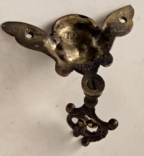 Menge Glo-Mar Kunstwerk 4 Vintage verzierte Messing Engel Cherub Haken und Hängestange - Bild 7 von 10