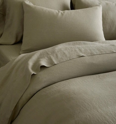 NWT! Quince European Linen Aloe Duvet Cover & Shams! King/ Cal King (498) - Picture 6 of 14