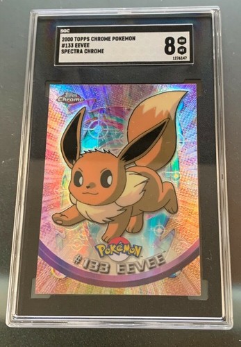 RARE 2000 Topps Chrome Pokemon TV Animation Series 2 - #133 EEVEE SGC 8