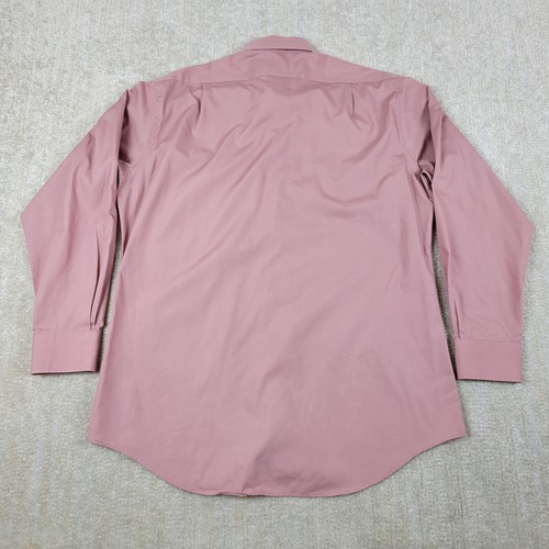Vintage Sears Roebuck Shirt Mens L 17 Pink Long Sleeve Button Up USA 60s - Picture 2 of 11