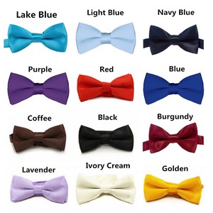 Brown Tie Wedding Bow Boy Children Pet Bowtie Color Kids Party Baby Image Is Loading Brown Tie Wedding Bow Boy Children Pet Bowtie