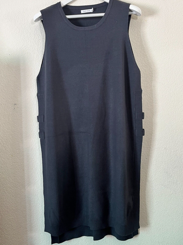 MER-SEA Anywear Open Tunic Sweater Womens Size L/XL Sleeveless Gray Knit