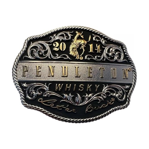 Pendleton Whisky Buckle Belt Rodeo Cowboy Western 2014 Montana Silversmiths - Picture 3 of 10