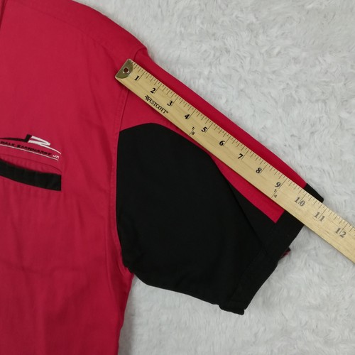 Dale Earnhardt Jr Mens Shirt Button Up Chase Authentics Red Short Sleeve 8 L - Picture 12 of 15