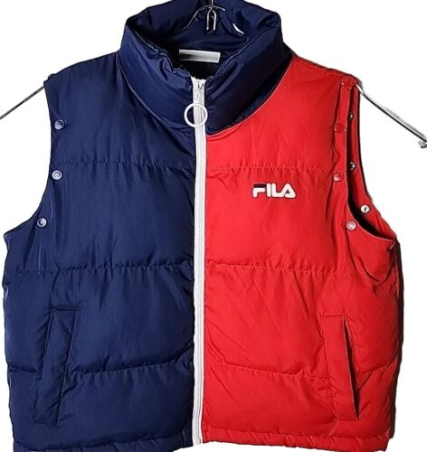 Gilet Fila Uomo L Rosso Blu Logo - Foto 2 di 7