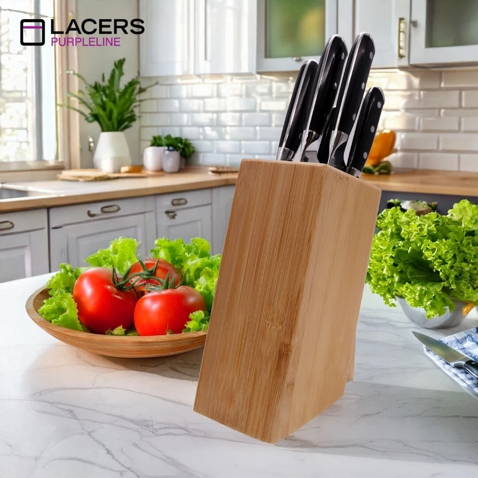 Lacers PurpleLine Messerblock Bambus mit Borsteneinsatz OHNE MESSER / Universal - Bild 4 von 4