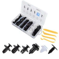 100pcs Auto Body Side Board Panel Retainer Moulding Clip Fastener 6 Size +4 Tool