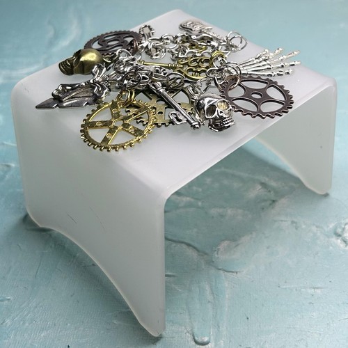 Gold, Silver, Bronze & Copper Loaded Charm Bracelet - New With Tags Handmade - Picture 5 of 8