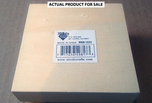 **5 PIECES** Wood Craft Box 3.5 Inch, Unfinished, Hinged Lid & Magnetic Closure - Picture 5 of 5