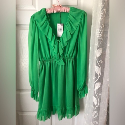 New Mango MNG Textured ruffled dress, women size small, size US 4 - 第 9/11 張圖片