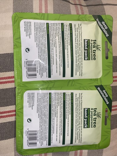 2X Tea Tree& Peppermint Deep Moisturising Hand Pack Repairs Dry And Chapped Han - Picture 4 of 7