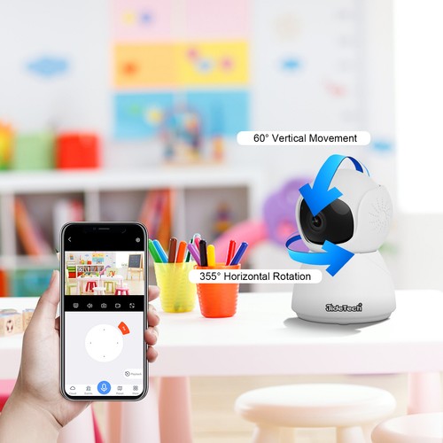 JideTech 1080P WiFi Indoor Security Camera with 2-Way Audio Camera for Baby/Pet - Picture 5 of 9