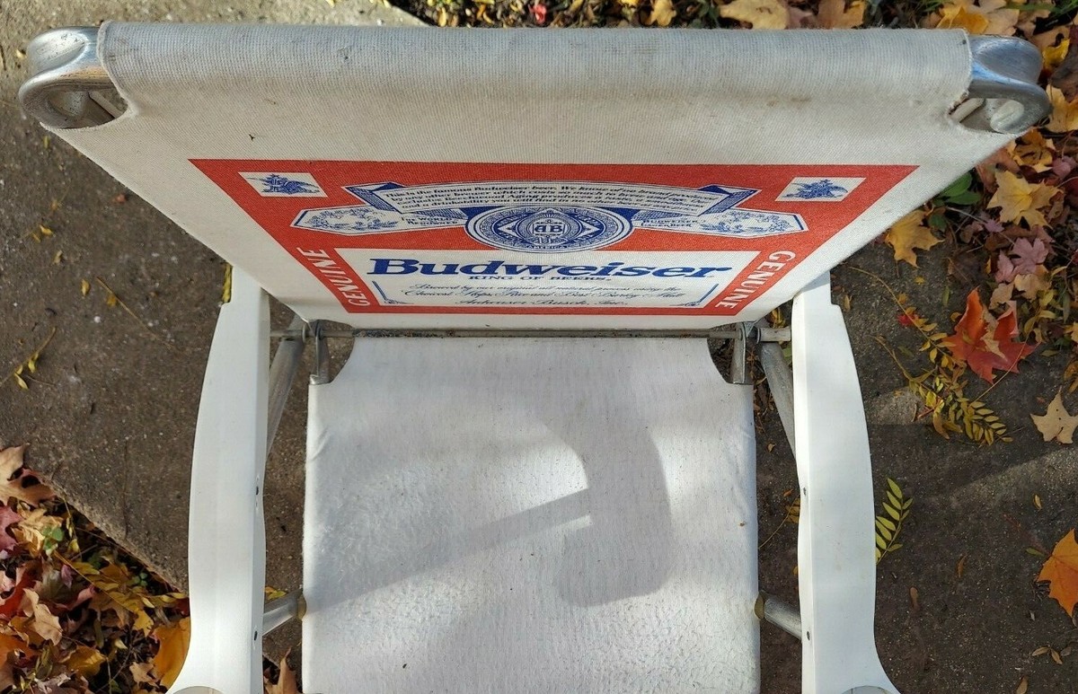 Vintage Budweiser Canvas Lawn Chair Metal Frame | eBay