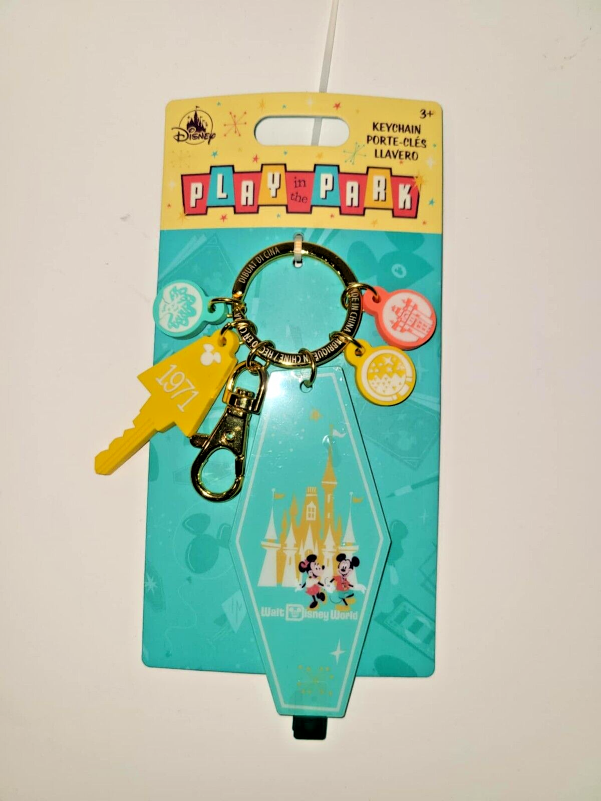 Disney Play in the Park Mickey Minnie Motel 4 Keychain Charm 2024 New