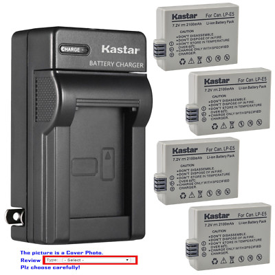 #ad Kastar Battery Wall Charger for Canon LP E5 LC E5E amp; Canon EOS Rebel XS Camera $26.49