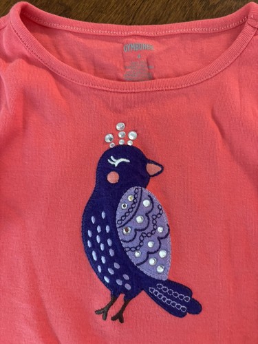 NUEVA Camiseta Gymboree Gem Bird Manga Doble Talla 4 - Imagen 4 de 6