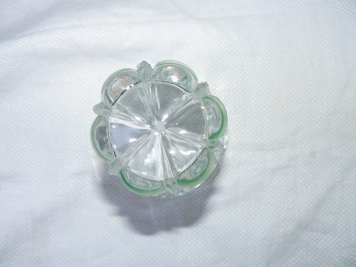 Bulls’s Eye and Daisies Tumbler U.S. Glass #15117 Clear EAPG 1909 green stain - Picture 6 of 9